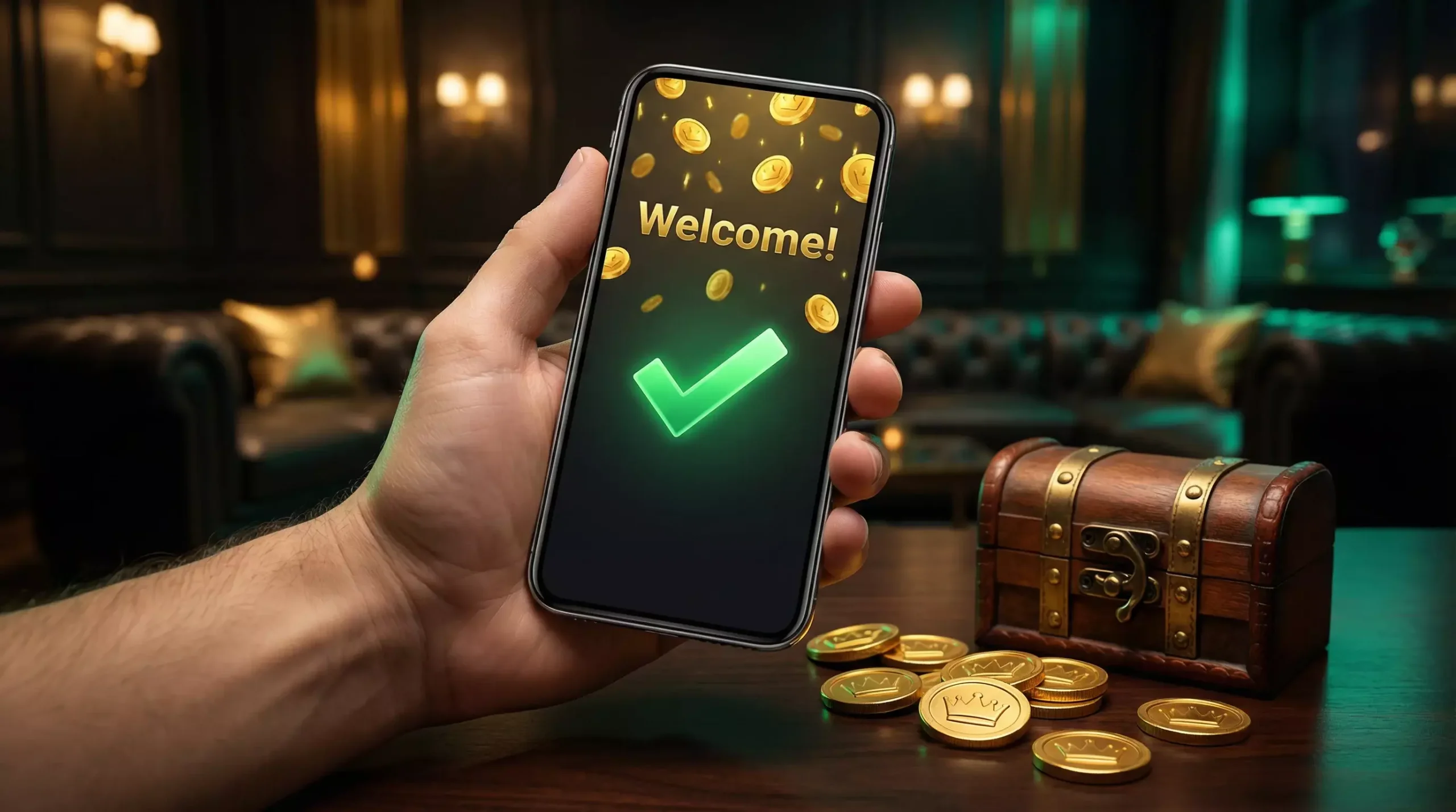 Stake.us welcome bonus showing Gold Coins and Stake Cash rewards